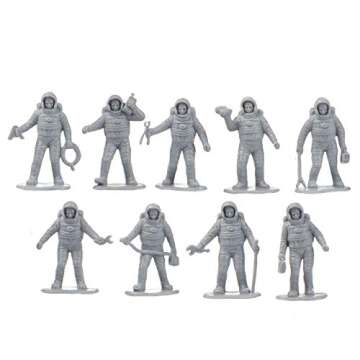 Astronaut & Space Toy Action Figure Playset- 60pc Set Includes Astronauts, Rockets, Spaceship Shuttle, Satellites & More- Great for Imaginative Play, School Projects, Dioramas, Birthday Gifts for Kids