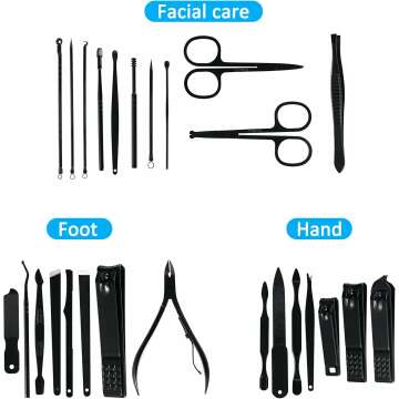 26-Piece Manicure Set - Professional Nail Clipper Kit