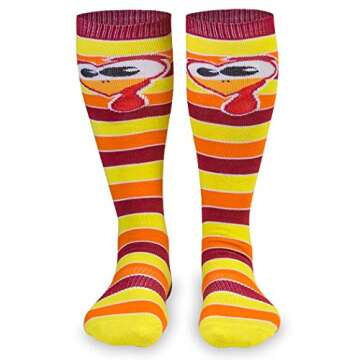 Gone For a Run Run Now Gobble Later Knee High Athletic Running Socks | Fun Turkey Trot Running Socks