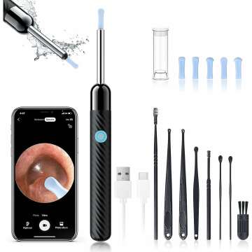 Professional Ear Wax Removal Kit with Camera & 8 Tools - Compatible with iOS/Android