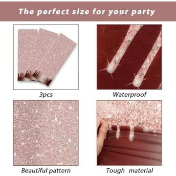 Rose Gold Sequin Tablecloths for Parties and Events