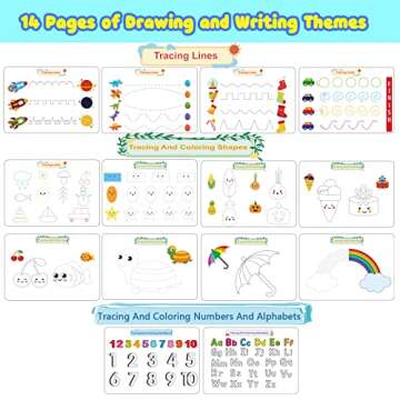 Huijing Toddler Activities Preschool Learning Busy Book - 29 Themes Binder Montessori Toys for Toddlers, Workbook Activity Autism Materials and Tracing Coloring