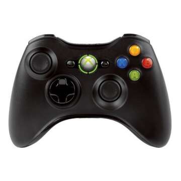 Renewed Xbox 360 Wireless Controller Black - Microsoft Gaming Gear