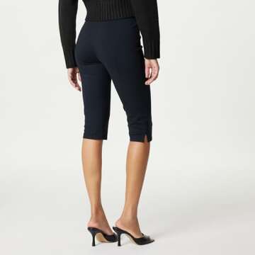 The Drop Women's Parker Ponte Capri in Black - Stylish Plus Size 5X