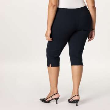 The Drop Black Parker Ponte Capris Plus Size 5X