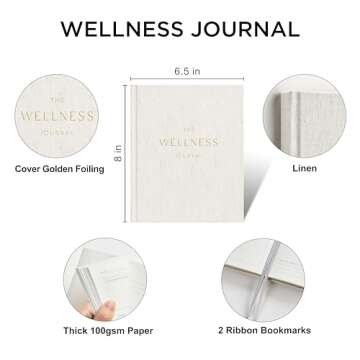 And Per Se Wellness Journal-Daily Mental Health And Gratitude Journal For Women & Men, Undated Self Care Planner With Goal & Reflection - Hardcover(Beige)