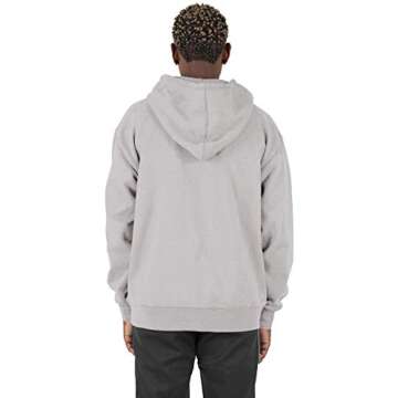 Shaka Wear Men’s Hoodie Sweatshirt – Heavyweight Long Sleeve Fleece Soft Warm Casual Hooded Pullover Sweater Top Black FHP05 H.Grey L