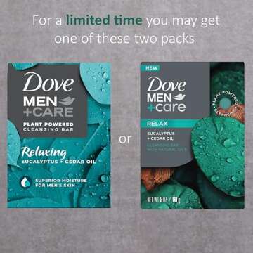 DOVE MEN + CARE 4 Count Cleansing Bar with Eucalyptus & Cedar Oil