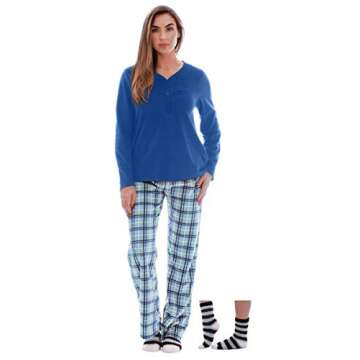 Just Love Henley Pants Set with Cozy Socks for Women - Perfect Comfort Wear