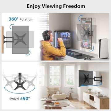 Full Motion TV Wall Mount Bracket for 13-42" Screens 📺