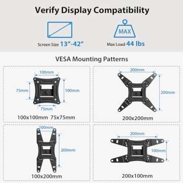 Full Motion TV Wall Mount Bracket for 13-42" Screens 📺