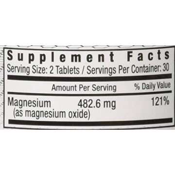 Windmill Natural Vitamins Magnesium Oxide 400 mg, Immune Support, Supports Muscle Recovery, Supports Healthy Heart, 60 Count, 30 Servings