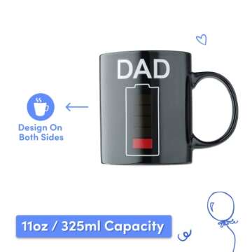 Thermal Heat Change Mug - Perfect Birthday Gift for Dad