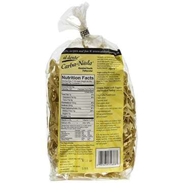 Al Dente Pasta Carba-Nada Roasted Garlic Fettuccine 10 Ounce Bag