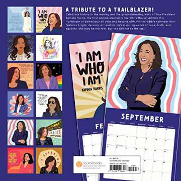 2021 Madam Vice President Kamala Harris Wall Calendar: Inspiration from the First Woman in the White House -- A Yearlong Art Calendar thru December 2021 (Monthly Calendar, Gift for Women)