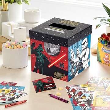 Hallmark Star Wars Valentines Day Cards for Kids School Classroom Exchange and Mailbox with Light and Sound