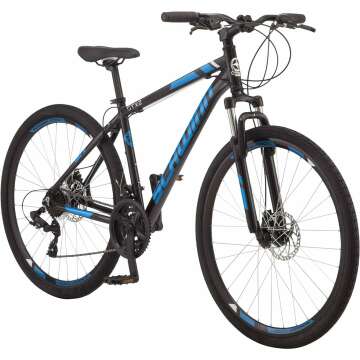 Schwinn GTX Comfort Adult Hybrid Bike, Men and Women, Dual Sport Bicycle, 700c Wheels, Step-Through or Step-Over Lightweight Aluminum Frame