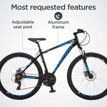 Schwinn GTX Comfort Adult Hybrid Bike, Men and Women, Dual Sport Bicycle, 700c Wheels, Step-Through or Step-Over Lightweight Aluminum Frame