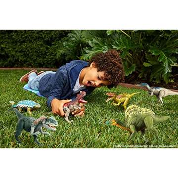 Jurassic World Toys Roar Attack Allosaurus Camp Cretaceous Dinosaur Figure with Movable Joints, Realistic Sculpting, Strike Feature & Sounds, Carnivore, Kids Gift 4 Years & Up