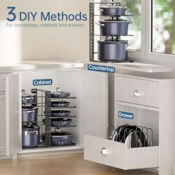 ORDORA Under Cabinet Pots and Pans Organizer