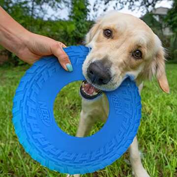 Nerf Dog Rubber Tire Flyer Toy - Ultimate Flying Disc for Dogs