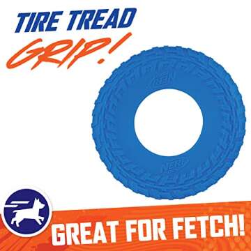 Nerf Dog Rubber Tire Flyer Disc for Endless Fun