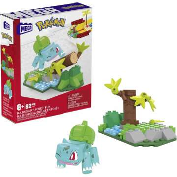 Mega Pokémon Building Toys Set: Bulbasaur's Forest Fun with 82 Pieces