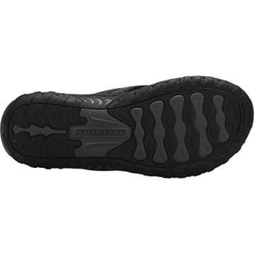 Skechers mens Relaxed Fit-reggae-cobano Flip Flop, Black, 9 US