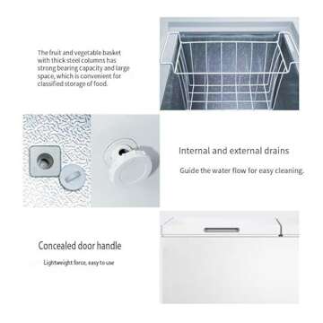 10.0 Cubic Feet Chest Freezer with Lock and Removable Basket