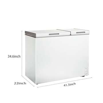 10.0 Cubic Feet Chest Freezer with Lock and Removable Basket