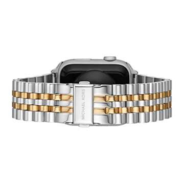 Michael Kors Men's Two-Tone Stainless Steel Band for Apple Watch 42/44/45mm (Model: MKS8035)