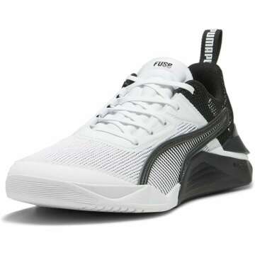 Puma Womens Fuse 3.0 Training Sneakers in Black & White