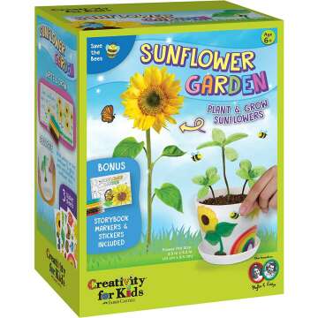 Creativity for Kids Sunflower Garden - Sunflower Growing Kit - Garden Set for Girls and Boys