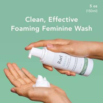 Rael Feminine Wash, Foaming Cleansing Wash - pH Balance Intimate Wash Women, Unscented, Sensitive Skin, All Skin Types, Vegan, Cruelty Free (5oz, 2 Pack)