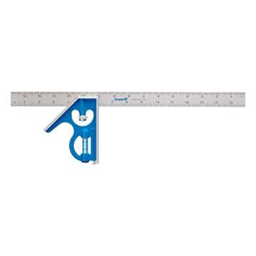 Empire Level E280 16-Inch Heavy Duty Professional Combination Square w/Etched Stainless Steel Blade and True BlueR Vial