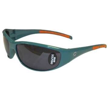 Siskiyou Sports NFL Miami Dolphins Wrap Sunglasses