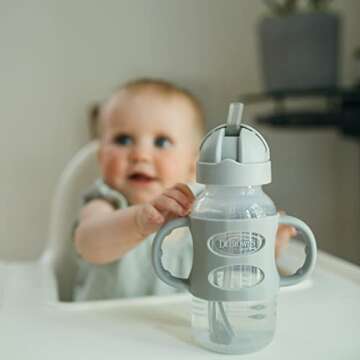 Dr. Brown's Sippy Straw Bottle with Silicone Handles