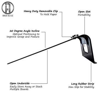 INNER-ACTIVE Slant Board for Writing Sloped Surface to Improve Handwriting Legibility, Posture, Positioning, Grasp, and Endurance - Great as Classroom Tool for Writing and Reading