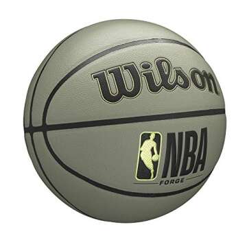 WILSON NBA Forge Series Indoor/Outdoor Basketball - Forge, Khaki, Size 5 - 27.5"