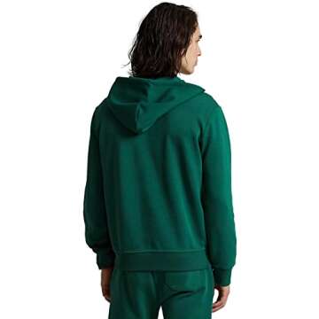 Polo Ralph Lauren mens Double Knit Tech Fleece Hoodie, (Fall/Winter 2022) College Green, Medium