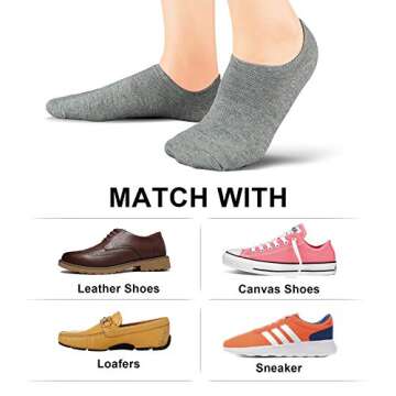 Wernies Non Slip No Show Socks for Women