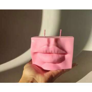 3D Women Lips Candle Mold for Unique Candles