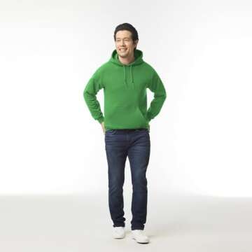 Gildan Irish Green Fleece Hoodie - Large Pack