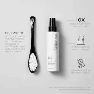 Shu Uemura Izumi Tonic Strengthening & Thickening Rice Water Treatment | Leave-In Hair Treatment | Hydrates and Repairs Damaged Hair | With Japanese Rice Water | For All Types of Fragile Hair