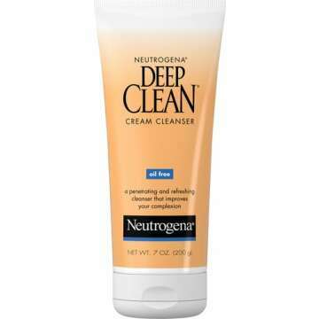 Neutrogena Deep Clean Daily Facial Cream Cleanser with Beta Hydroxy Acid to Remove Dirt, Oil & Makeup, Alcohol-Free, Oil-Free & Non-Comedogenic, 7 fl. oz (Pack of 2)