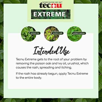 Tecnu Extreme Poison Ivy & Oak Scrub, 4 Oz, Removes Poisonous Plant Oils That Cause Rash and Itching, Poison Ivy and Poison Oak Urushiol Oil Remover for Itchy Skin Relief, Cleanses & Calms