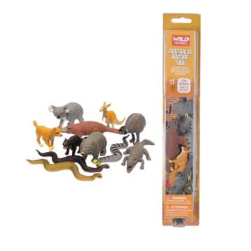 Wild Republic Australia Toy Figures, Kangaroo, Crocodile, Koala, Platypus, Wombat, Emu, Dingo, Tasmanian Devil, Snakes, Gifts for Kids, 11Piece Set, Multi (15076)