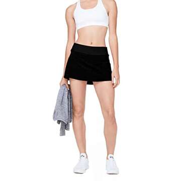 MCEDAR Pleated Tennis Skirts for Women with Pockets Golf Skorts Workout Running Sports Athletic Skirts Casual Black/4