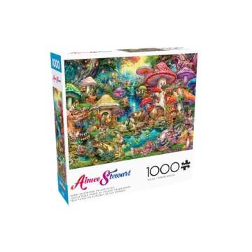 Buffalo Games - Merry Mushroom Village Picnic - 1000 Piece Jigsaw Puzzle for Adults