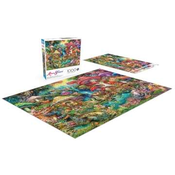 Buffalo Games - Merry Mushroom Village Picnic - 1000 Piece Jigsaw Puzzle for Adults